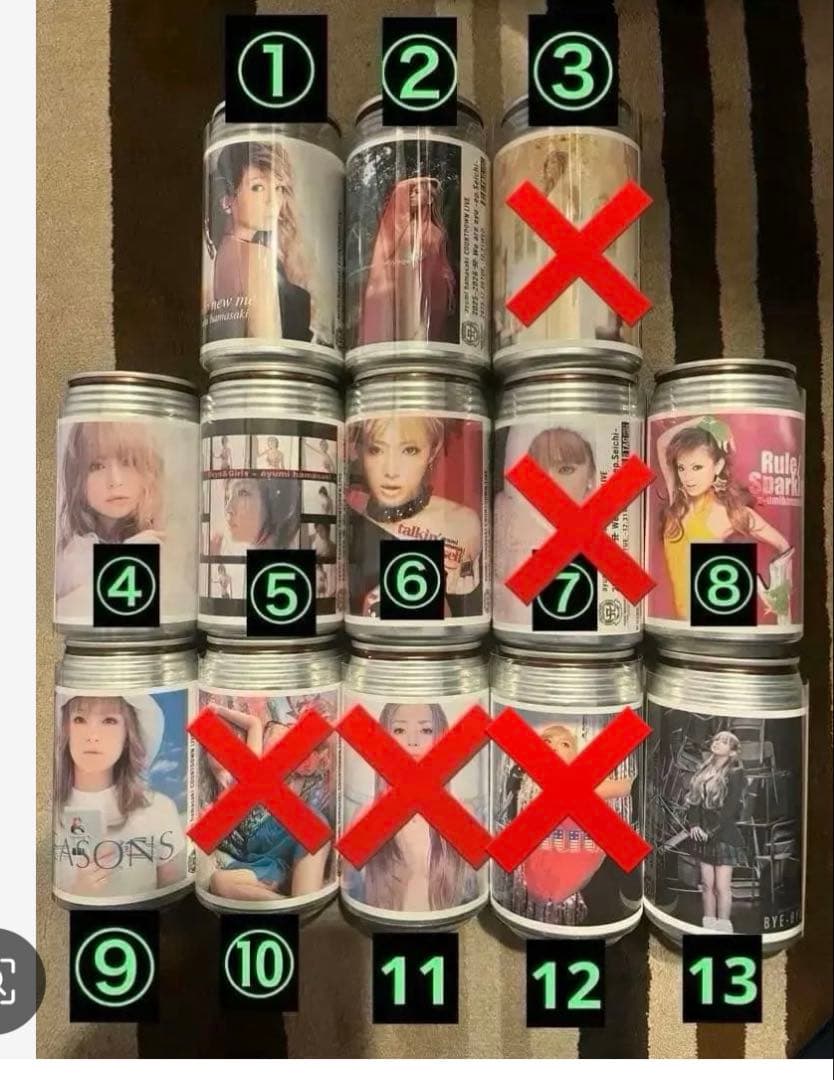 サントリーラベル缶13種 コンプリートセット 浜崎あゆみ オリジナル