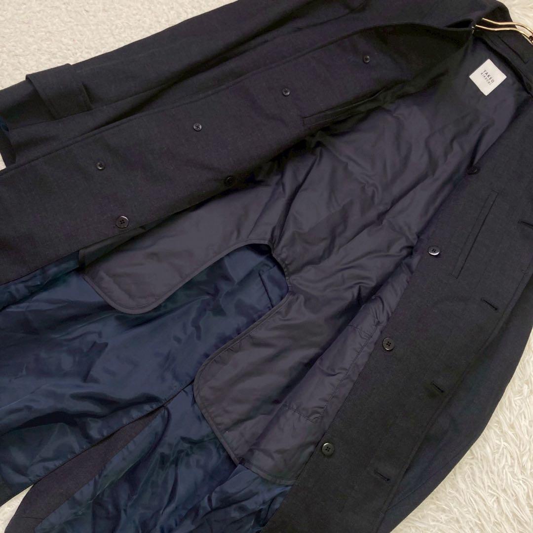 《美品》 TAKEO KIKUCHI コート ネイビー M ビジネス フォーマル