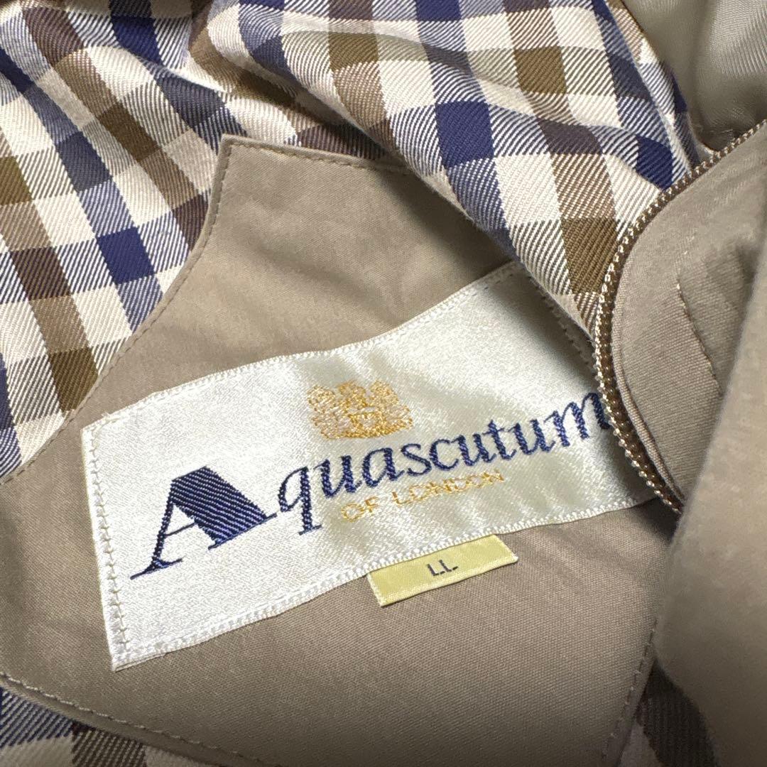 Aquascutum フード付ステンカラーコート LL 【美品☆訳あり】 - メルカリ