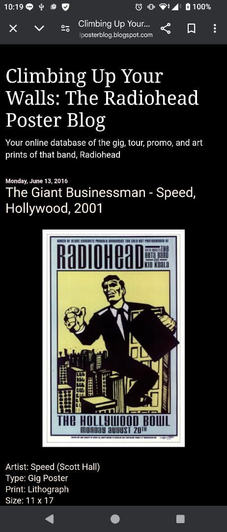 RADIOHEAD / The Giant Businessman ポスター
