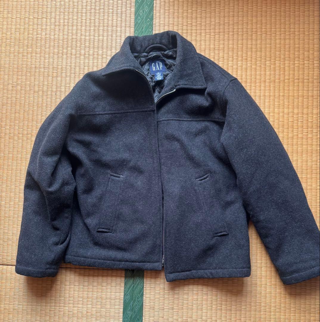 OLD GAP ジャケット Sサイズ 90s GAP オールドギャップ 厚手 レザー ジャケット 黒 S ショート