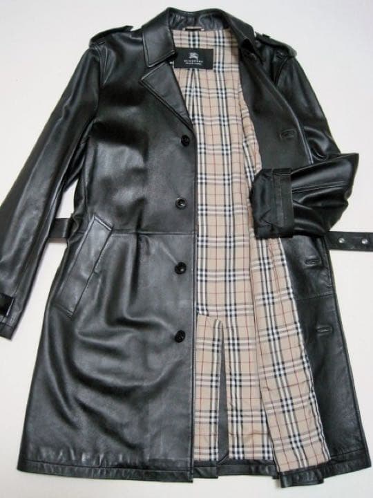 極美品 キムタク着 バーバリー ブラックレーベル希少ラムレザー