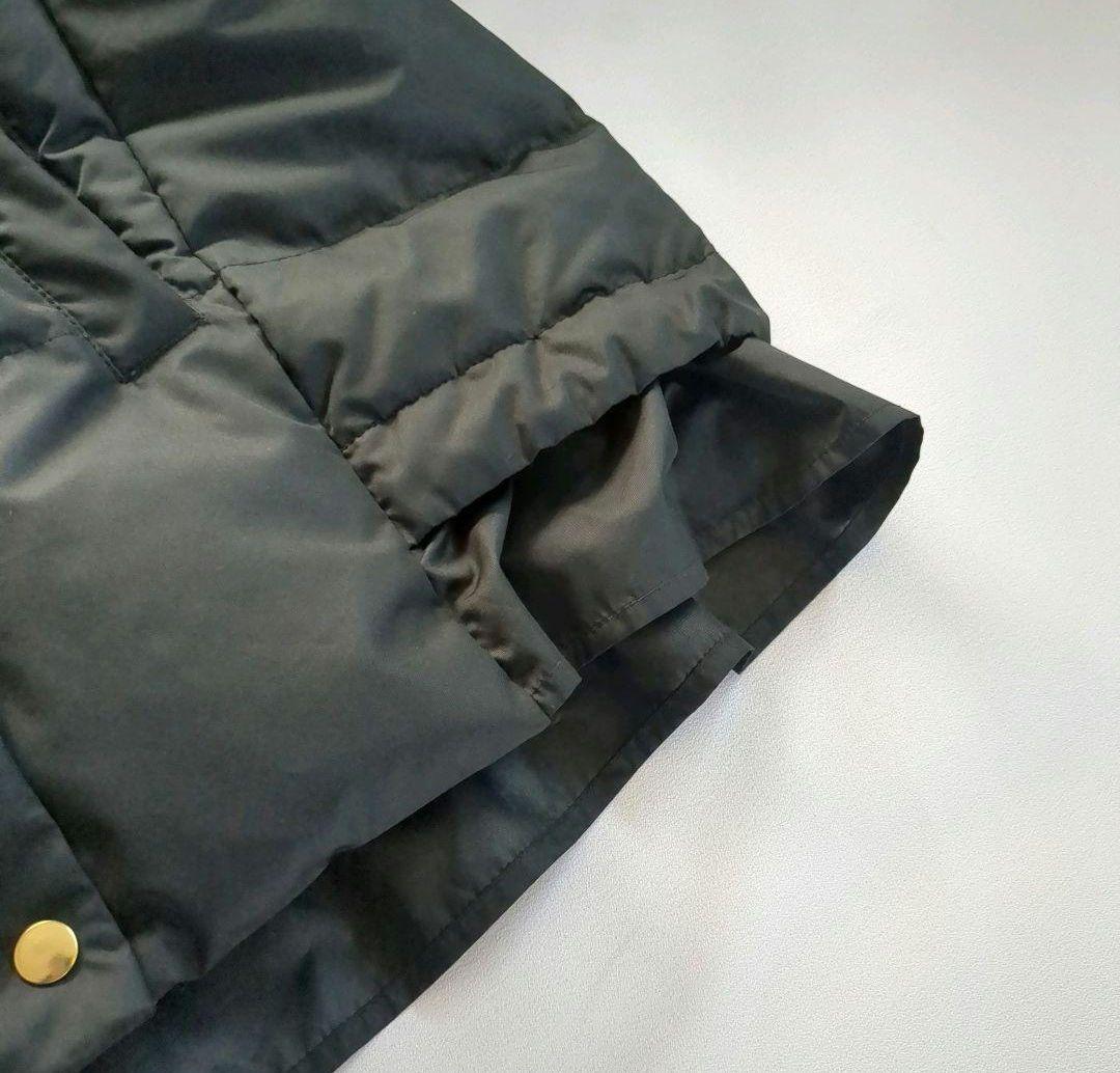 極美品 trois バックギャザー ペプラムダウンジャケット ゴールド金具