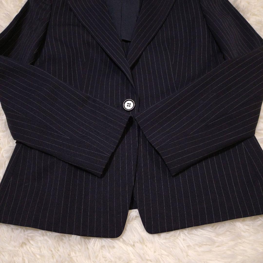 美品♡UNTITLED♡パンツスーツ セットアップ ネイビーストライプ