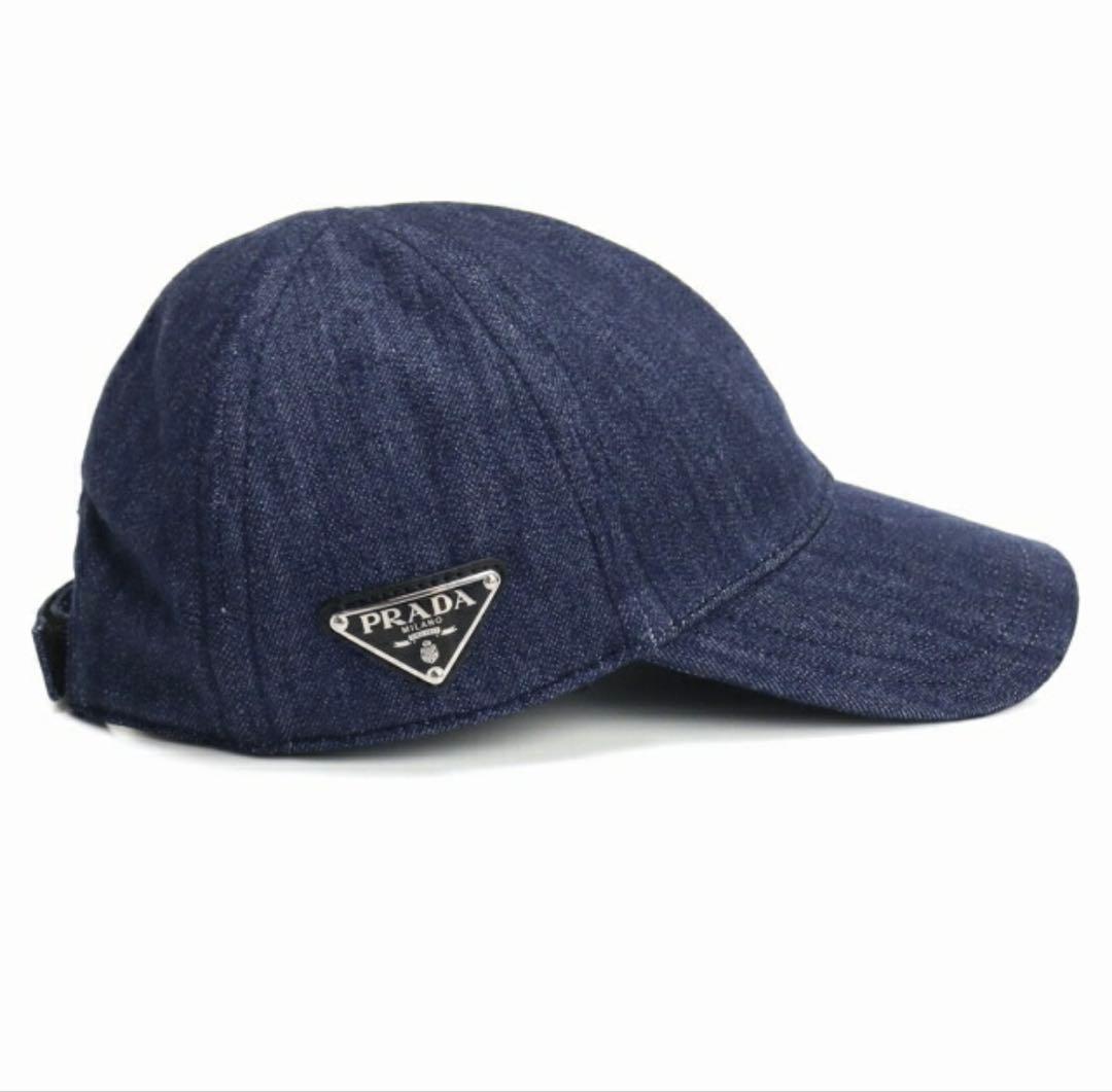 美品PRADA デニムキャップユニセックス