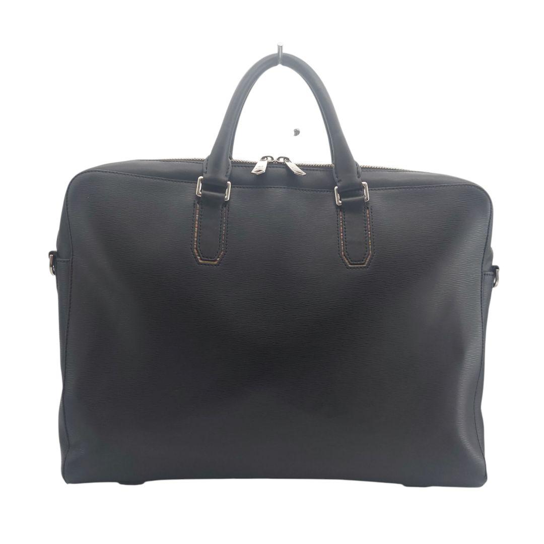 ポールスミス ビジネスバッグ マルチストライプ レザー A4 黒 - メルカリ