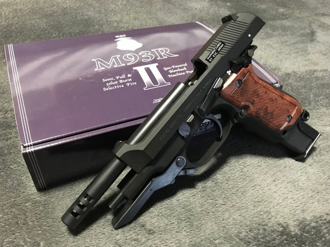 KSC M93R II ガスガン HW07HK 美品　予備マガジン付きトイガン Amazon | KSC M93R-II 07HK専用49連ロングマガジン ガスブローバック