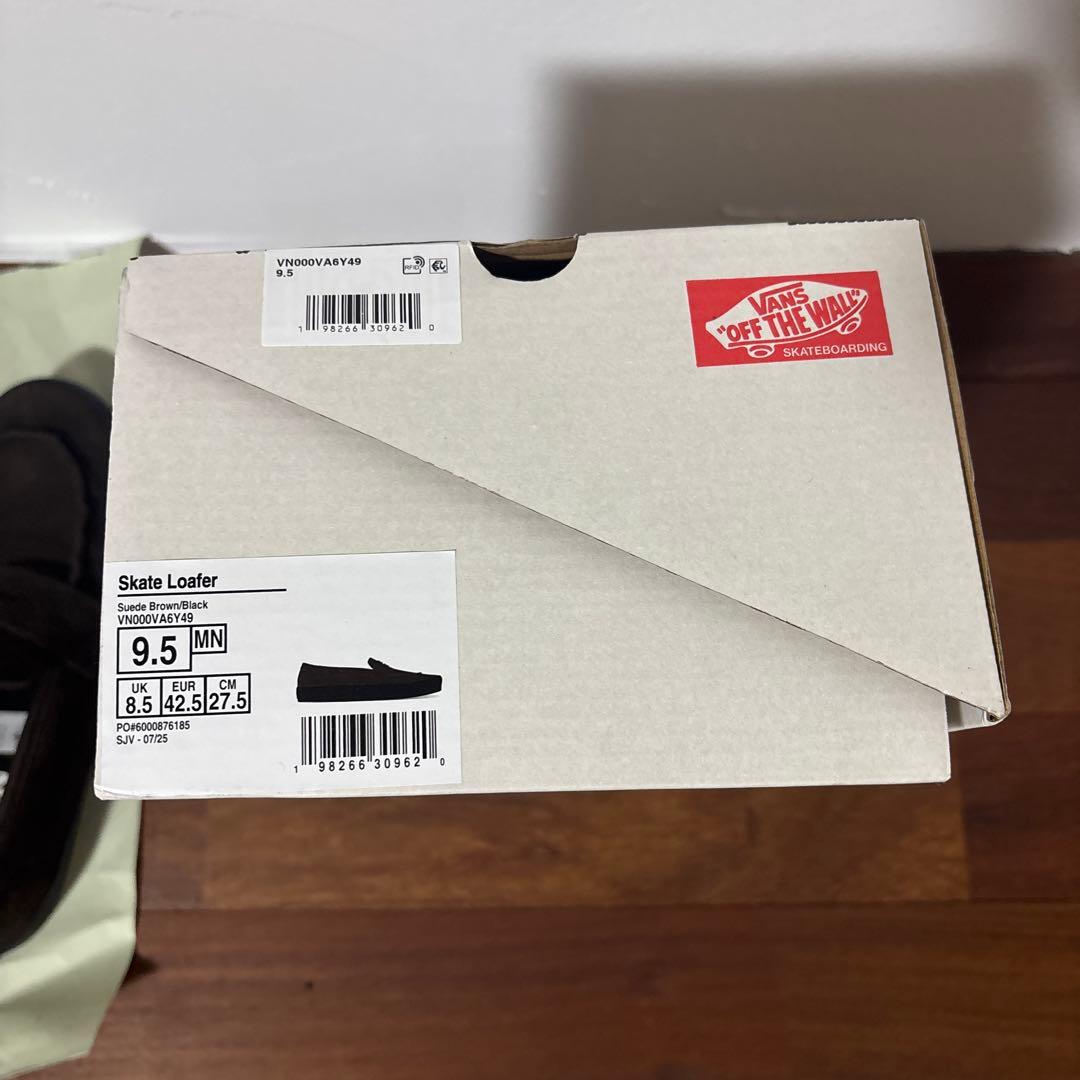 27.5cm VANS バンズ スエード ローファー ダークブラウン