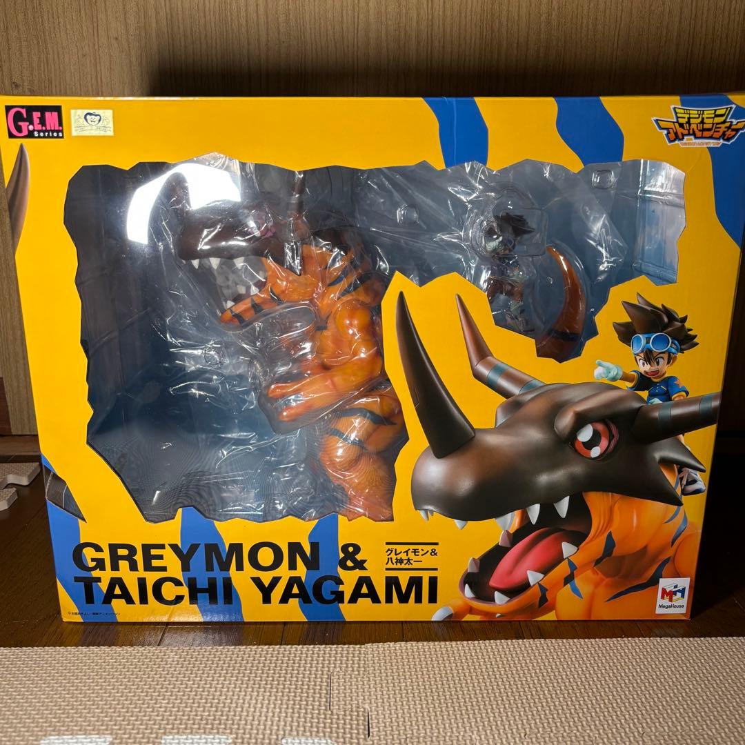 開封済み G.E.M.シリーズ デジモンアドベンチャー グレイモン＆八神