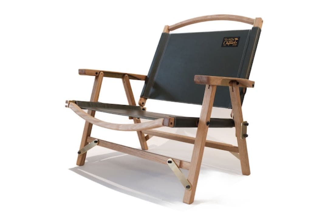 CAMP OOPARTS オーク材 チェア 座面革製 LOWTYPE