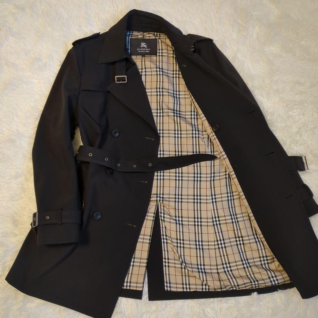 ✨バーバリーブラックレーベル✨ トレンチコートライナーノバチェックXL黒