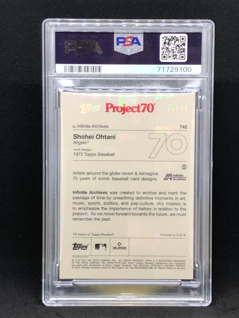 2021 Topps PROJECT70大谷翔平 70シリ　パラレル