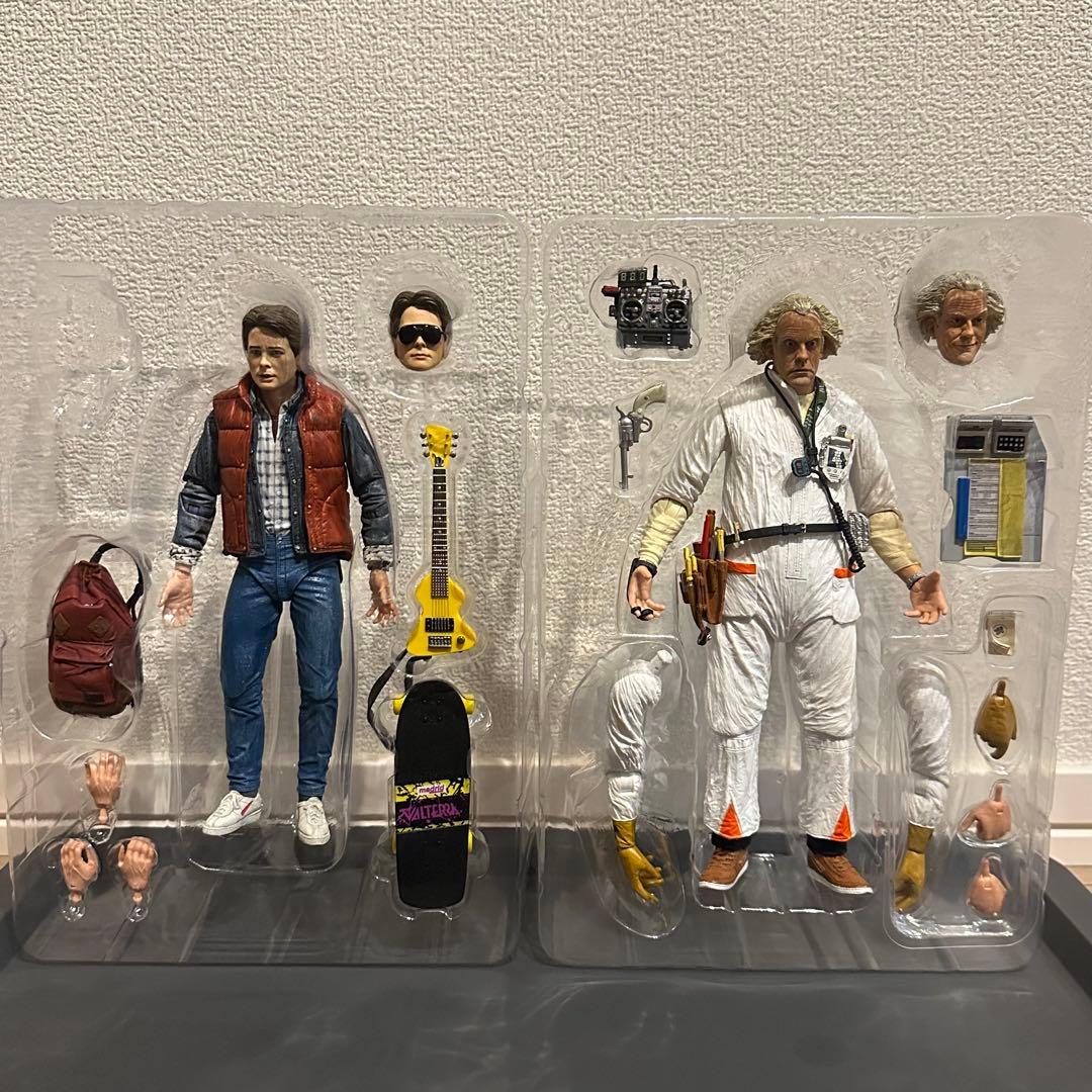 開封済】NECA バック・トゥ・ザ・フューチャー マーティ&ドク セット