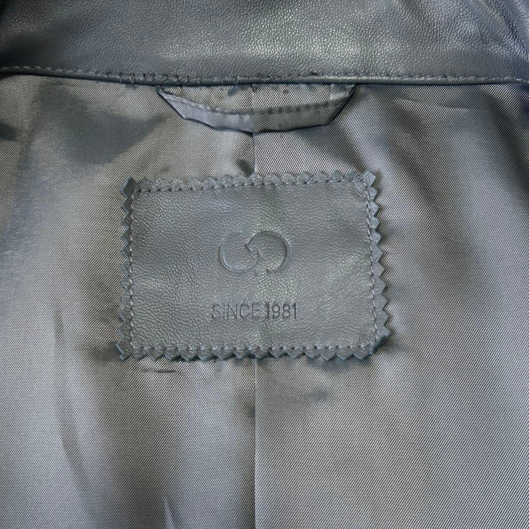 新品 未使用 25AWコムサメン ラムレザー シングルライダースジャケット