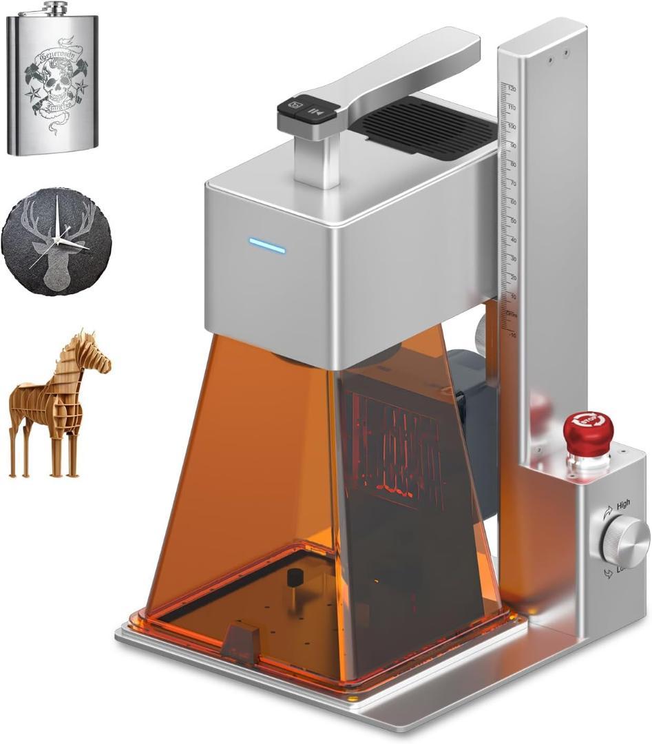 Raymoto R1 10W レーザー彫刻機 0.05mm高精度解像度 高速 Amazon | R1 10Wレーザー彫刻機、ポータブル小型レーザー彫刻機、0.05