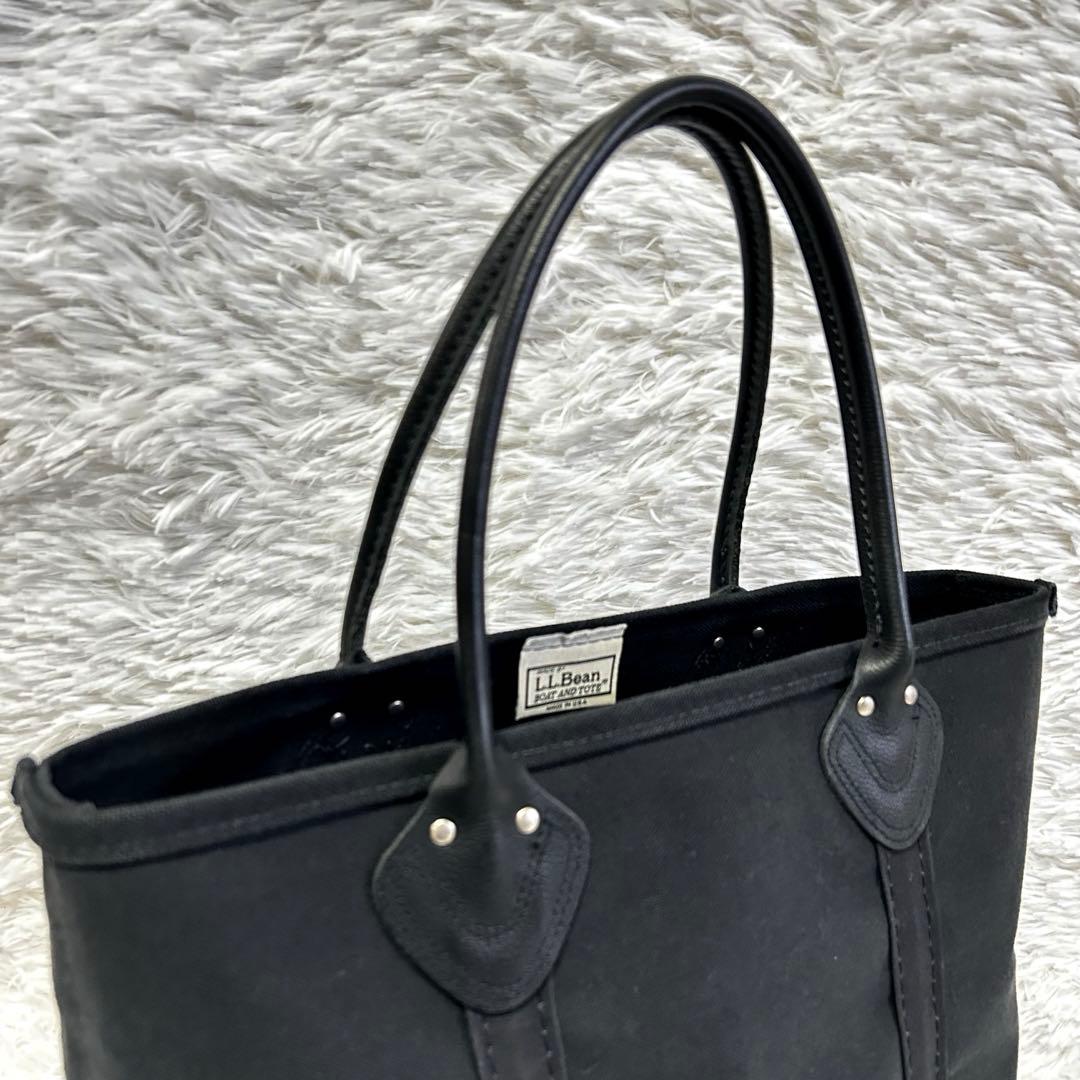 廃盤】希少 エルエルビーン レザーハンドル トートバッグ キャンバス