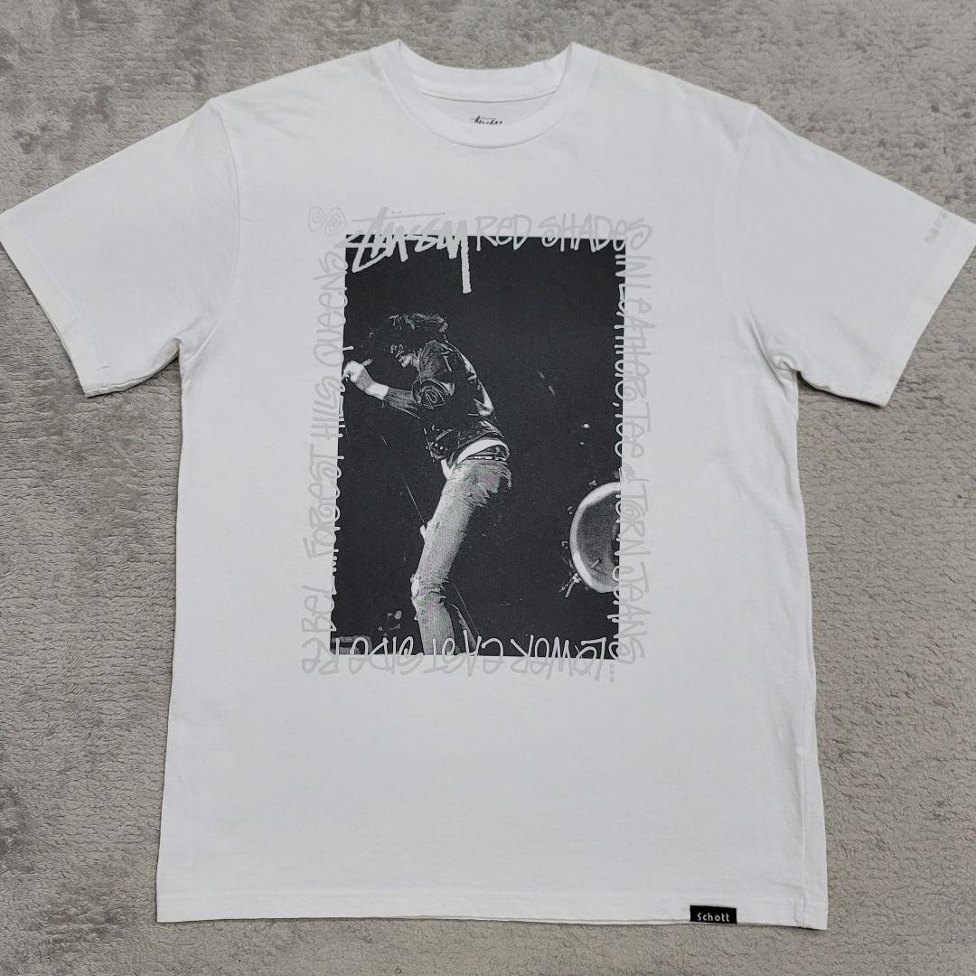 Stussy × Schott 100周年記念 コラボ Tシャツ M 白 レア - メルカリ