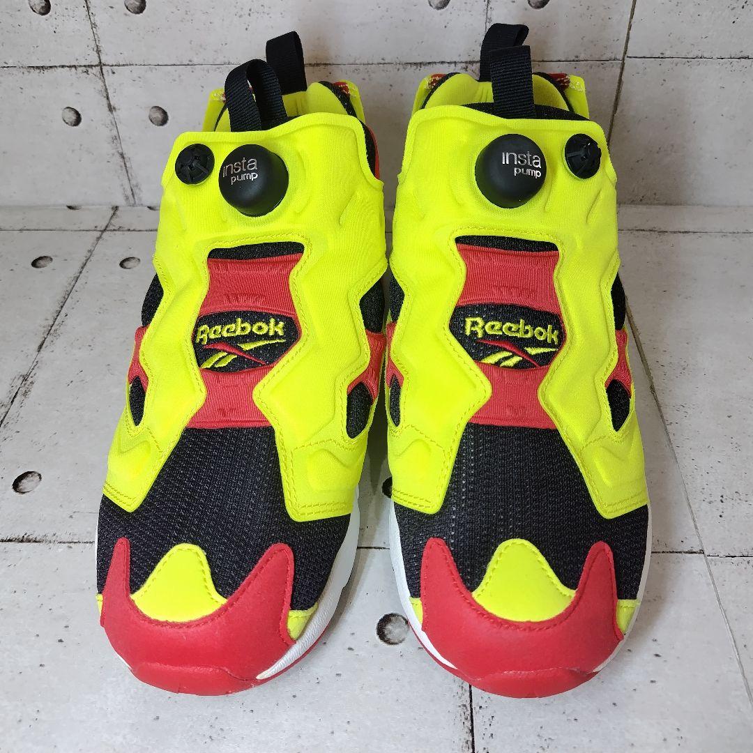 美品 Reebok ポンプフューリー 26.5cm V47514 蛍光イエロー