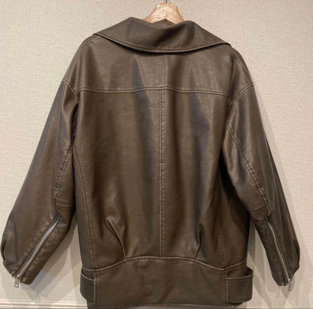 美品♡ VINTAGE WASH ECO レザーキルティングライダース - メルカリ