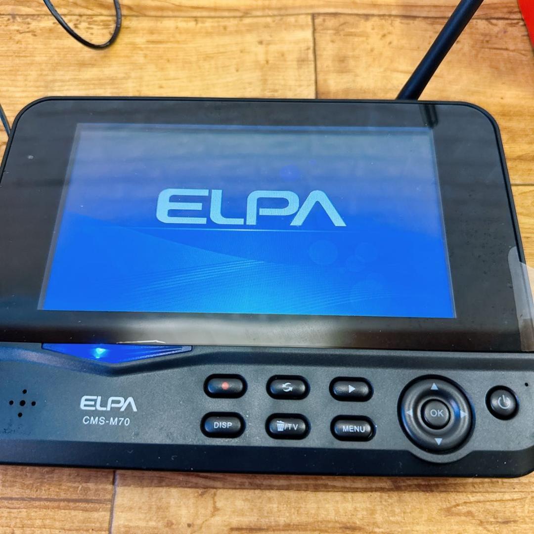 ELPA ワイヤレスカメラ モニターセット CMS-7001 防犯カメラ 防犯