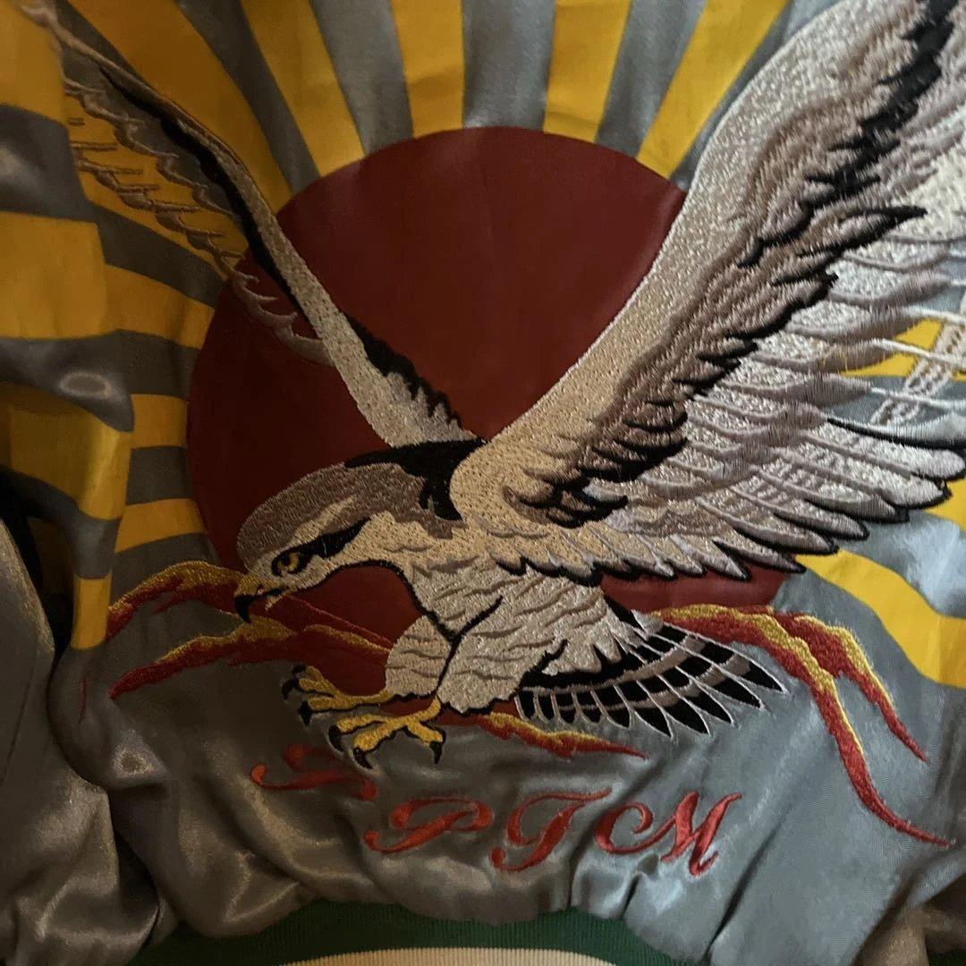 PPFM 日本国 刺繍 別珍スカジャン ダークブルー - メルカリ