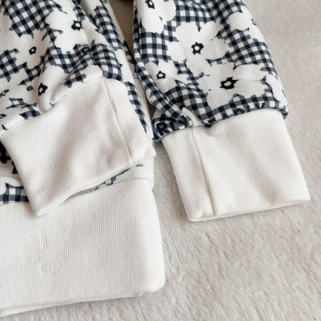 パーリーゲイツ セットアップ パーカー スカート チェック 花柄 裏毛