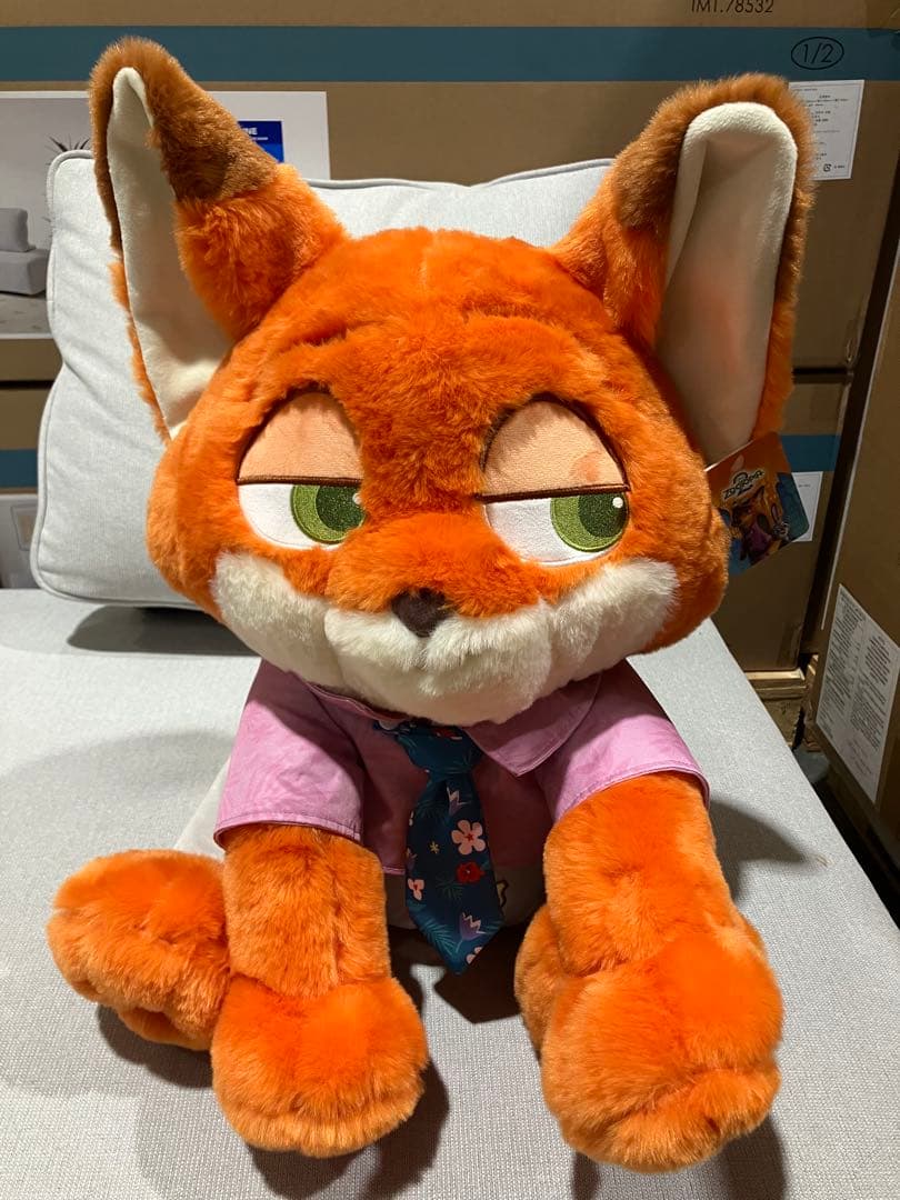 コストコ ディズニー ズートピア2 ニック・ワイルド ぬいぐるみ ブランケット 新品】コストコディズニー ズートピア2 ニック・ワイルドぬいぐるみ