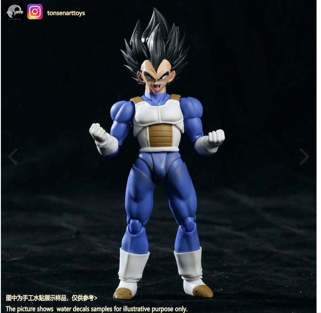 フィギュアーツ用　ドラゴンボール　ベジータ　カスタムヘッドパーツ　通常　黒髪版