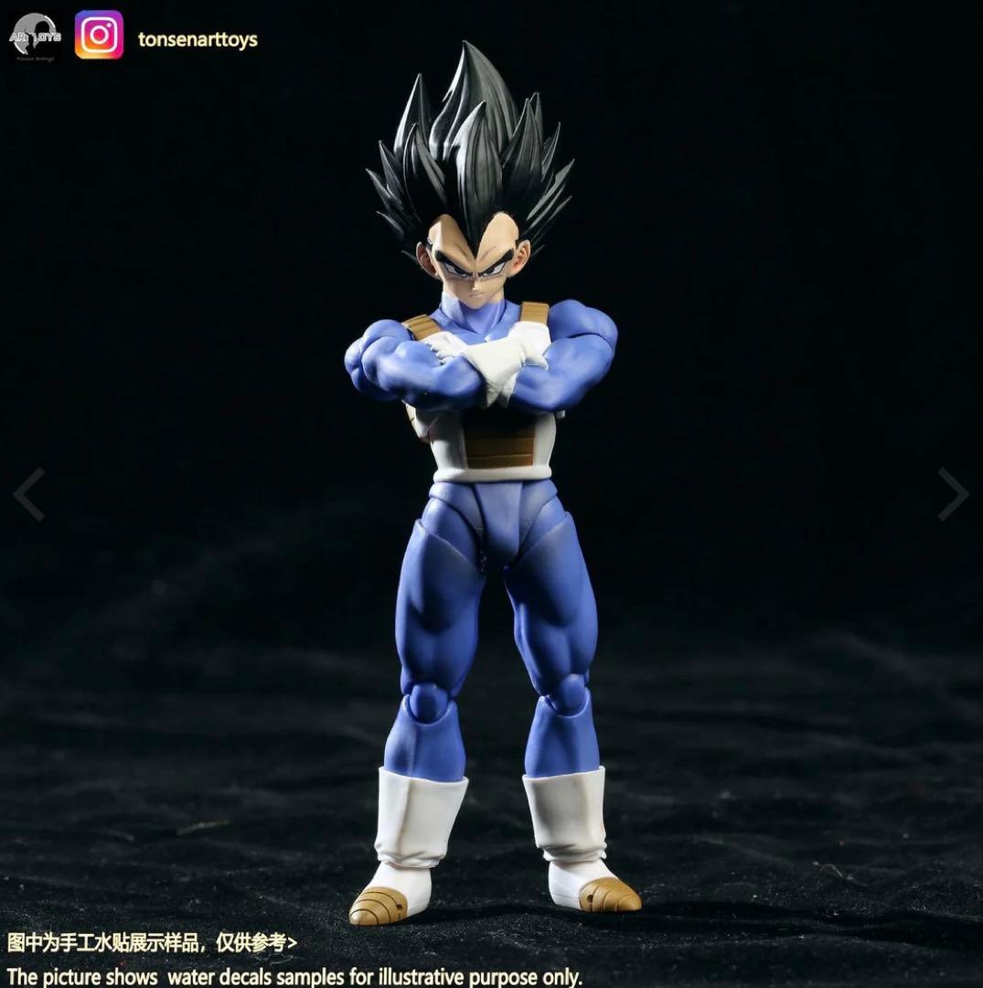 フィギュアーツ用　ドラゴンボール　ベジータ　カスタムヘッドパーツ　通常　黒髪版