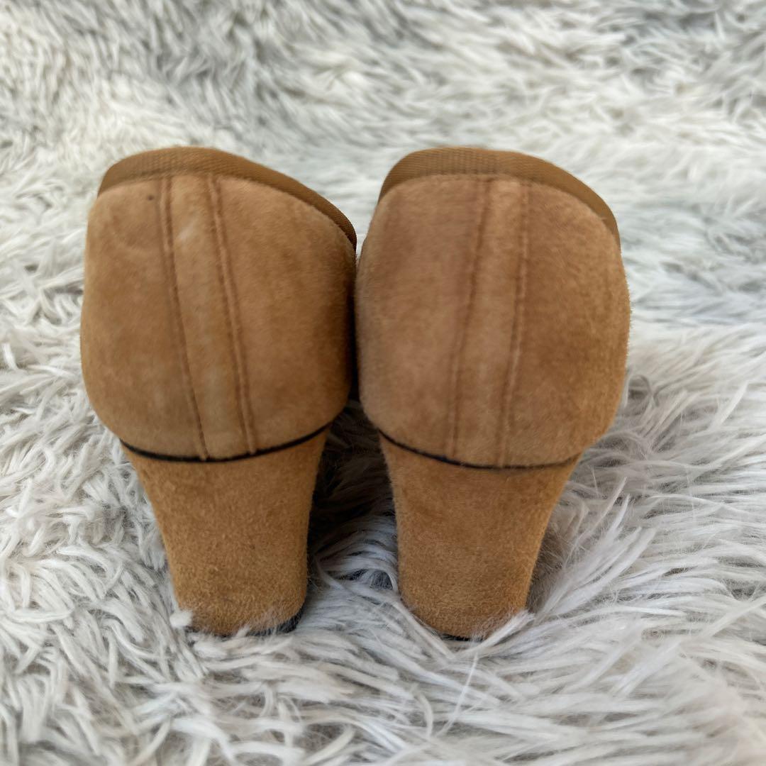 美品】Repetto PANAM スクエアトゥパテントチャンキーヒールパンプス