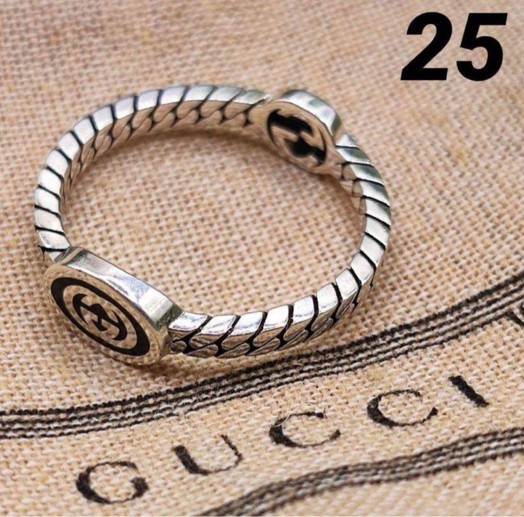 新品未使用 グッチ 二つのデザインが楽しめるGモチーフリング 25号 GUCCI（グッチ） リング TAG 774052 J8400 レディース ダイアゴナル