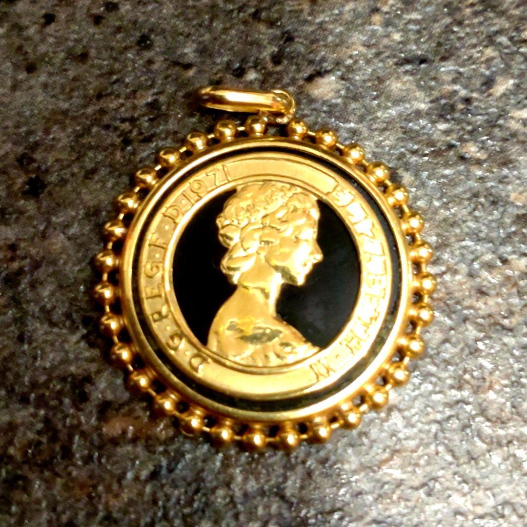 K18 エリザベス ネックレストップ オニキス 2.4g 18金 ゴールド - メルカリ