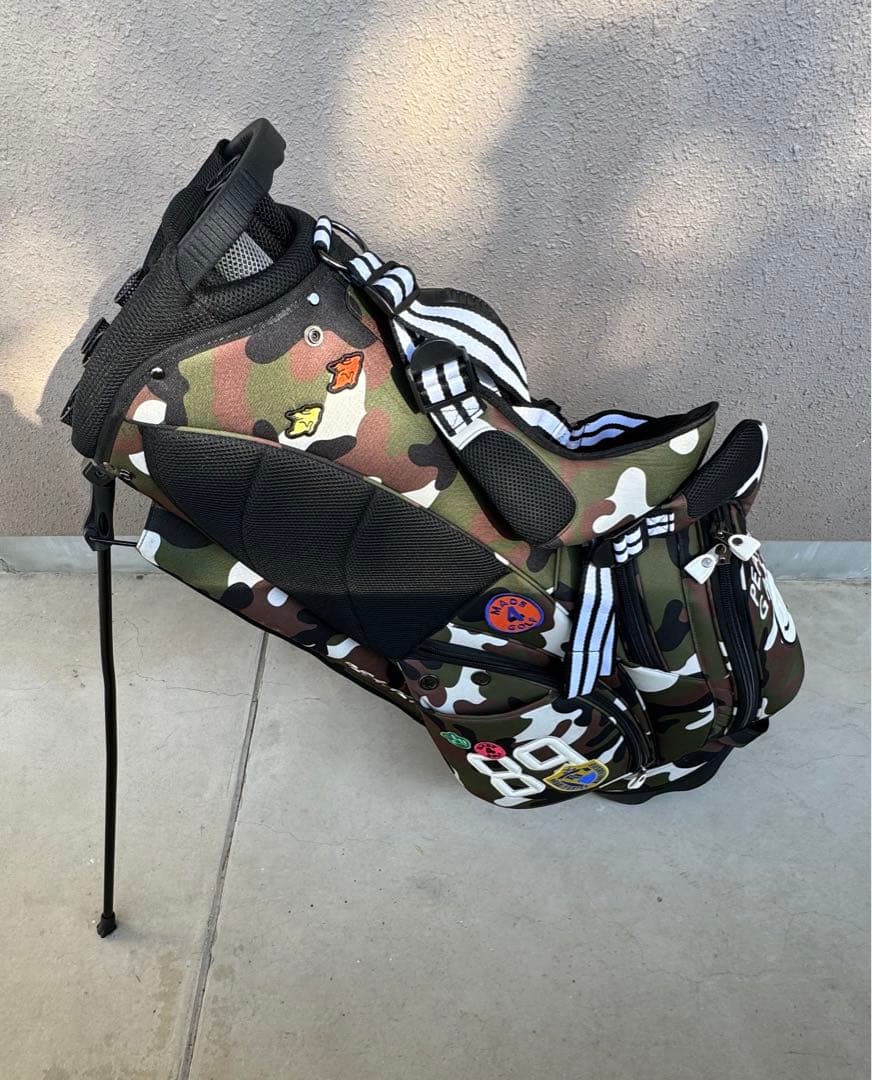 パーリーゲイツ ワッペンカモ柄 スタンド キャディバッグ - メルカリ
