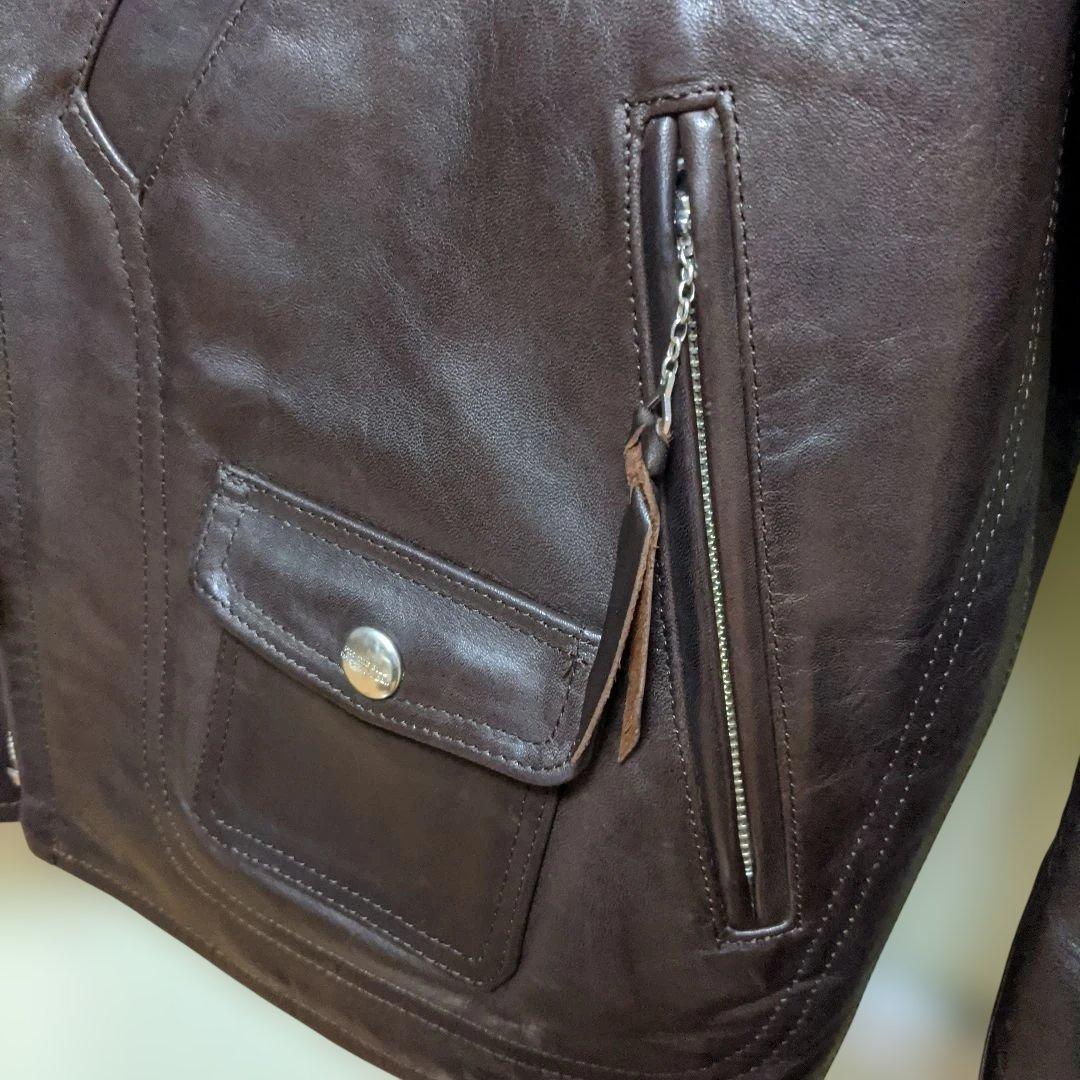 専用】美品 FILL THE BILL ホースレザーライダースジャケット - メルカリ