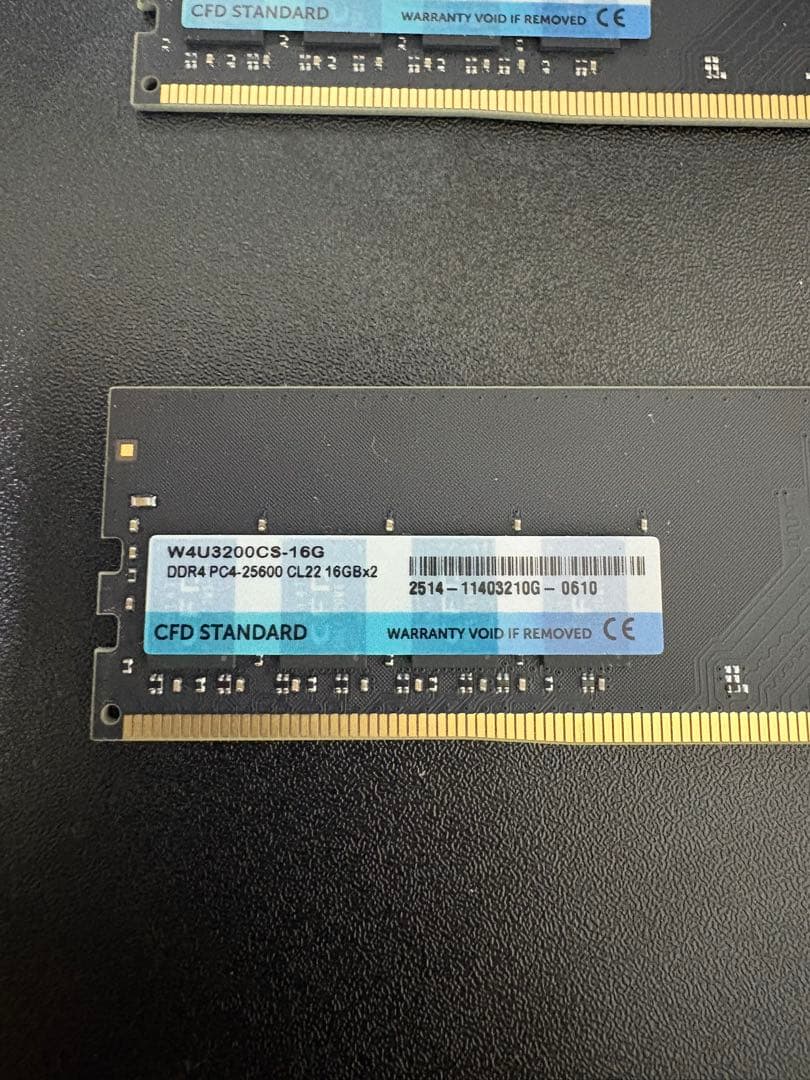 ジャンク]32GB DDR4 3200 16gbメモリ 2枚セット