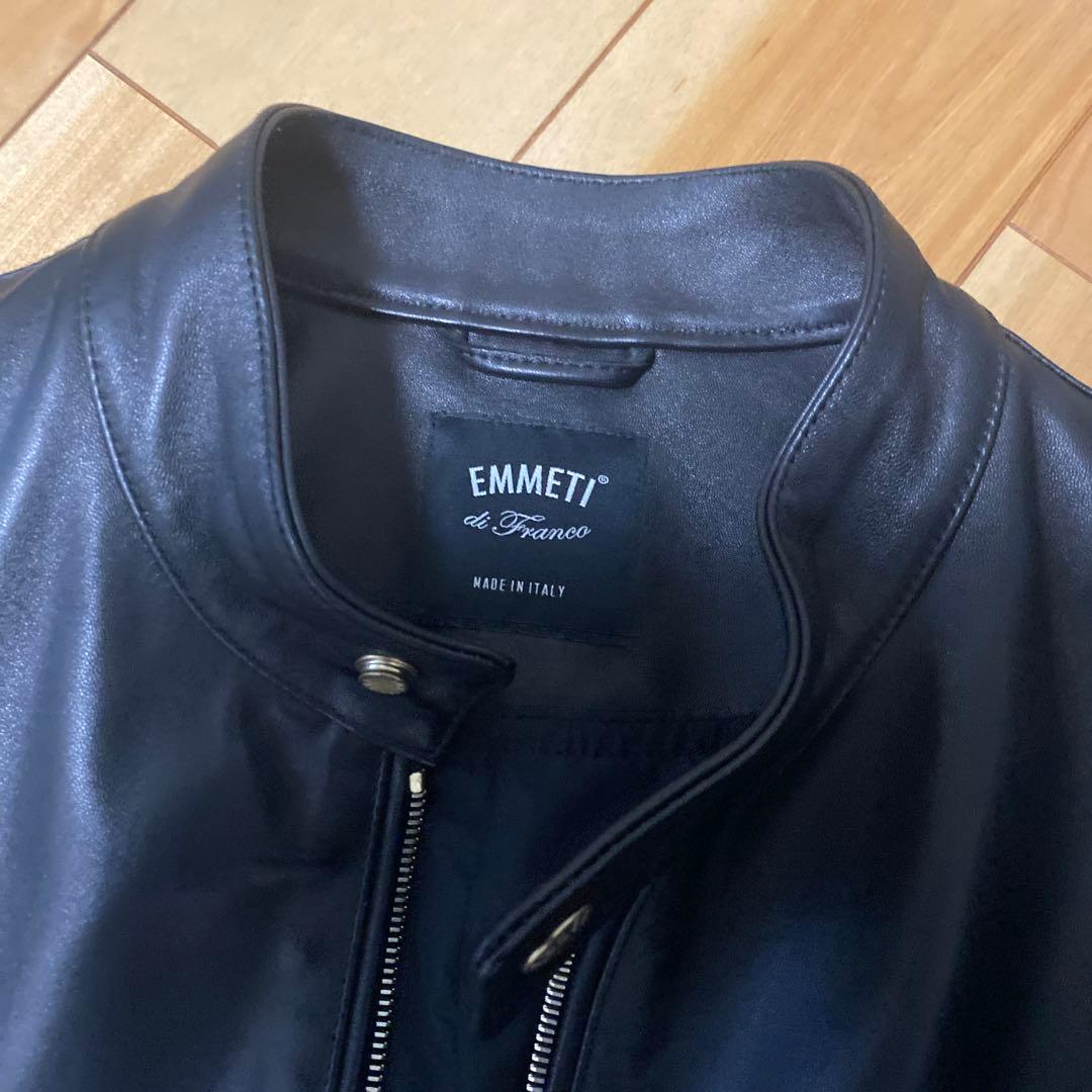 EMMETT ユリゴールドシングルライダースジャケット48