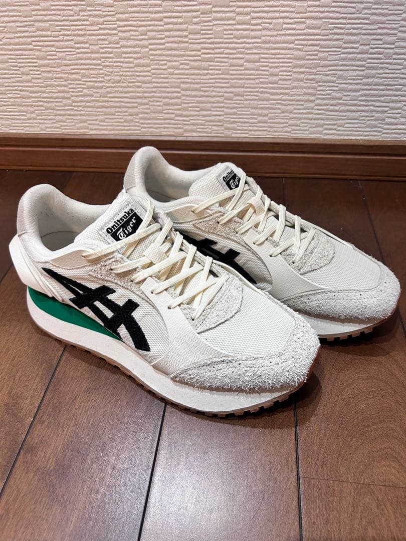 オニツカタイガー MOAGE CO 25.5cm ホワイト グリーン ガムソール