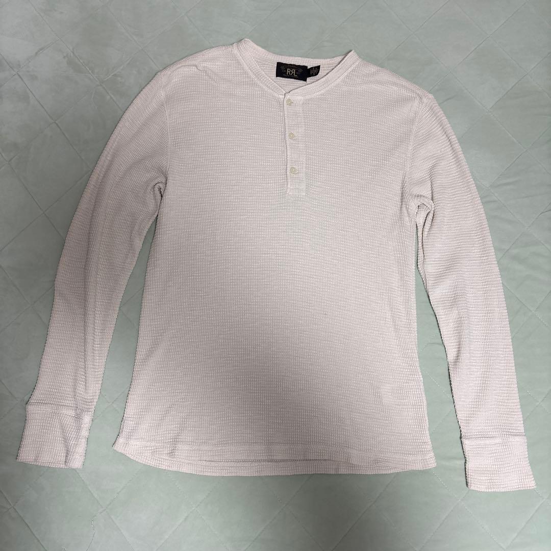 キムタク着用 RRL ガーメントダイド ワッフルニット 長袖 ヘンリー
