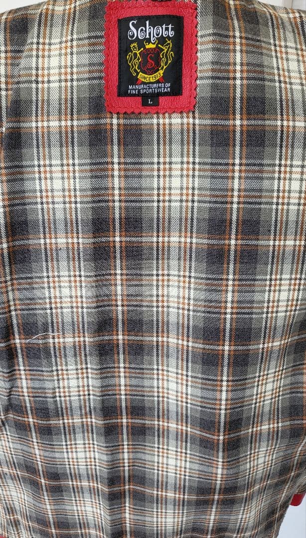 TK】ショット 100周年記念モデル レッドレザージャケット 国旗 - メルカリ