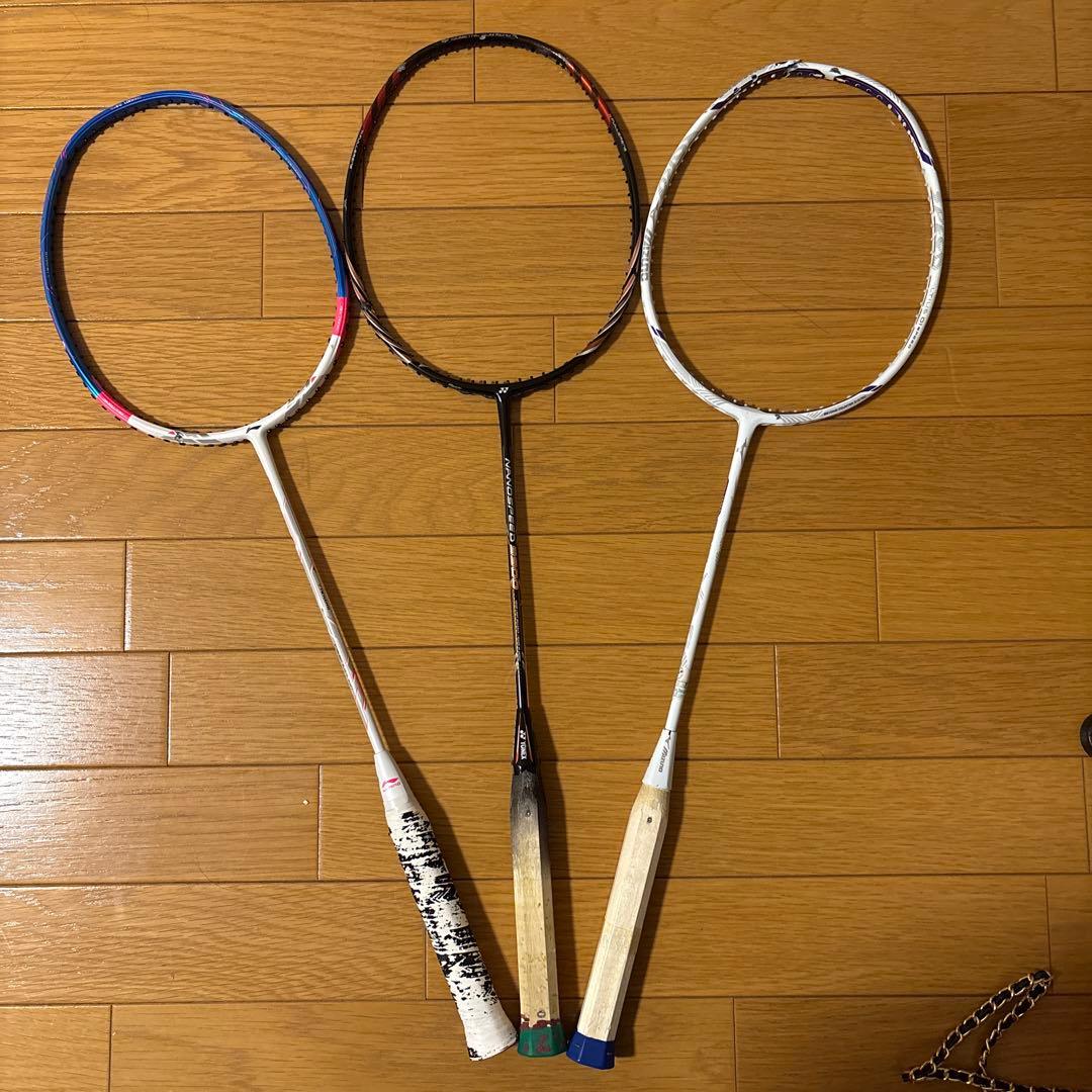 バドミントンジャンクラケット3本セット - メルカリ