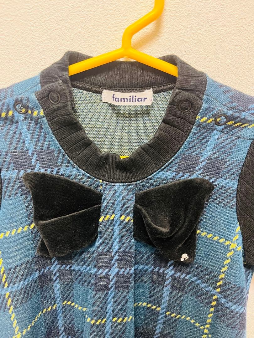 familiar チェック柄ワンピース 90cm - メルカリ