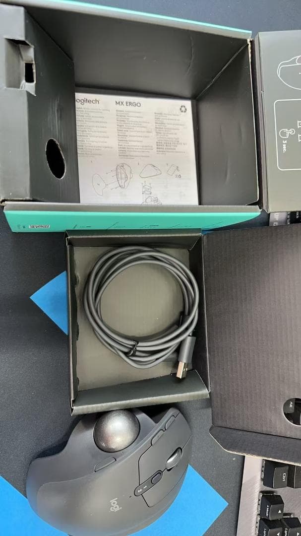 Logitech Mx Ergo Wireless マウス 中古B Logitech MX ERGO Wireless Trackball Mouse with Ergonomic Design