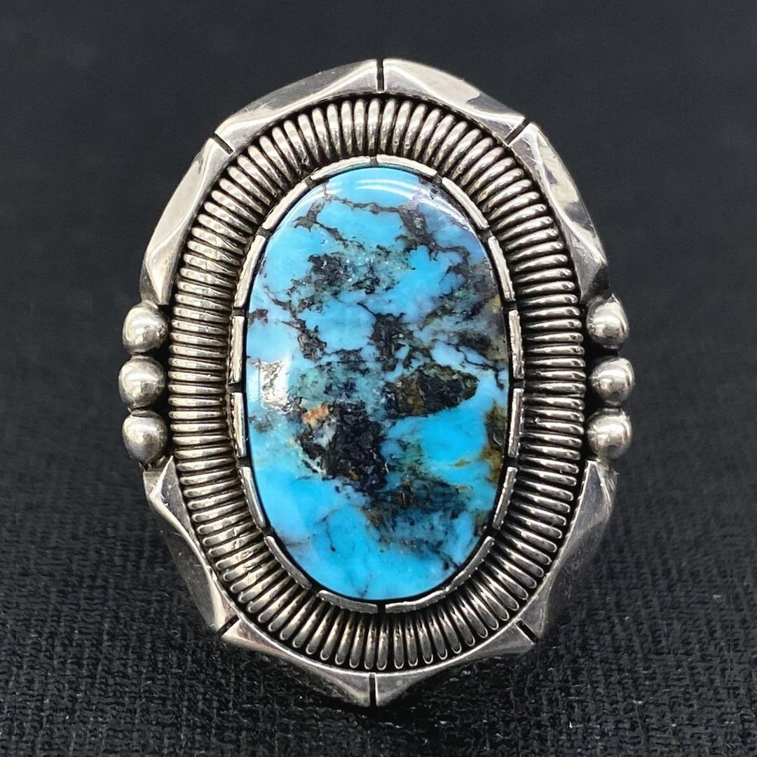 NAVAJO Will Vandever シルバー ビズビーターコイズ リング - メルカリ