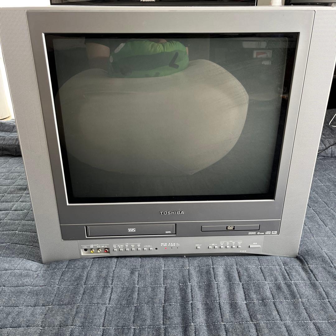 TOSHIBA 21型 DVD・VHS内蔵ブラウン管テレビ - メルカリ