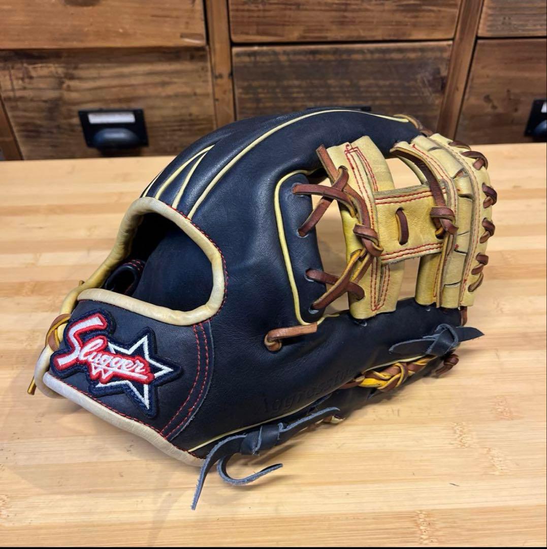 28日まで最終値下げ スラッガー/Slugger 軟式グローブ 黒/黄色 久保田スラッガー（KUBOTA SLUGGER） 野球 大人 軟式 グローブ 軟式