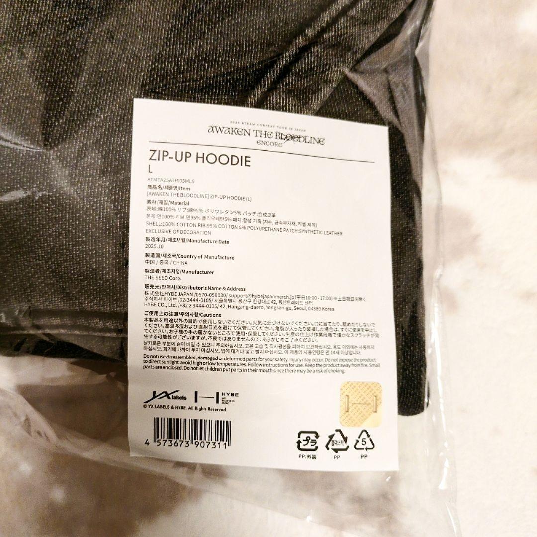 &TEAM アジアツアー アジツ アンコン ジップアップフーディー パーカー L