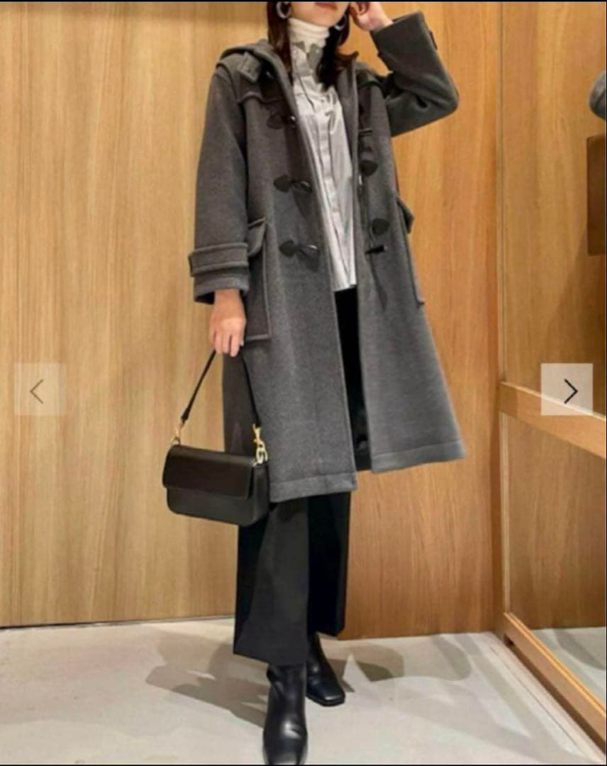 Mila Owen ロング ダッフルコート チャコールグレー Mila Owen（ミラオーウェン）の「ロングダッフルコート（ダッフル