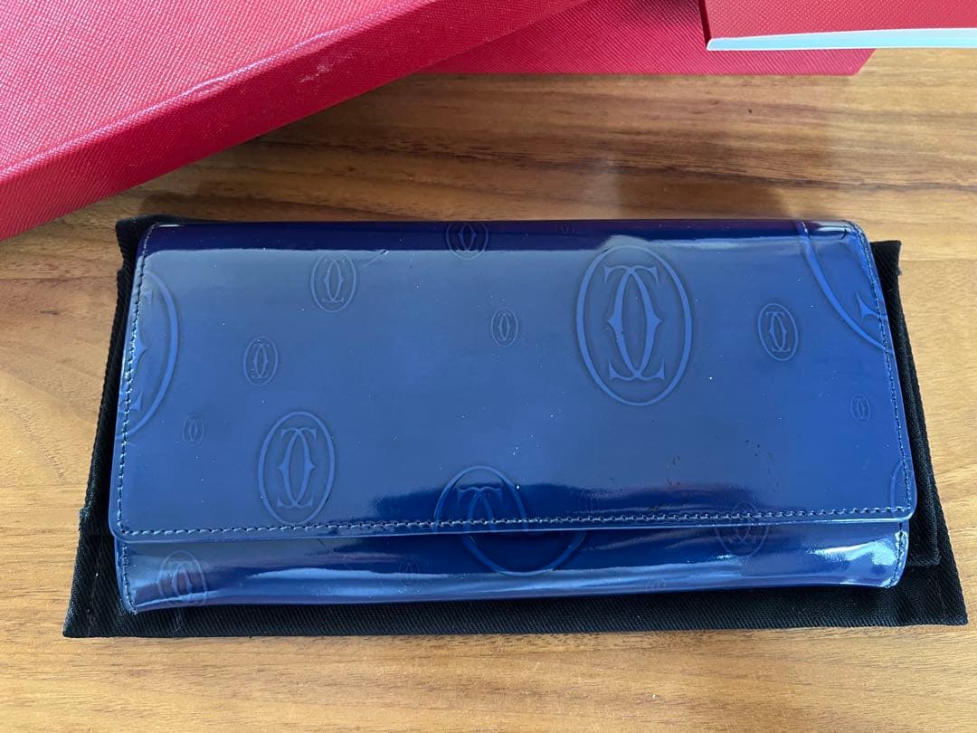 日本限定色 カルティエ ハッピーバースデー 長財布 青 Cartier - メルカリ