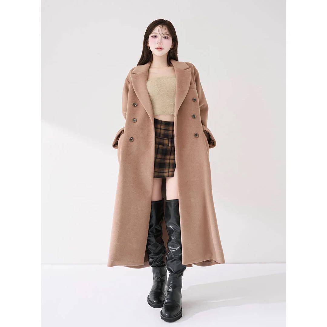 新品タグ付 ダーリッチ アシメレイヤードニットトップス ベージュ