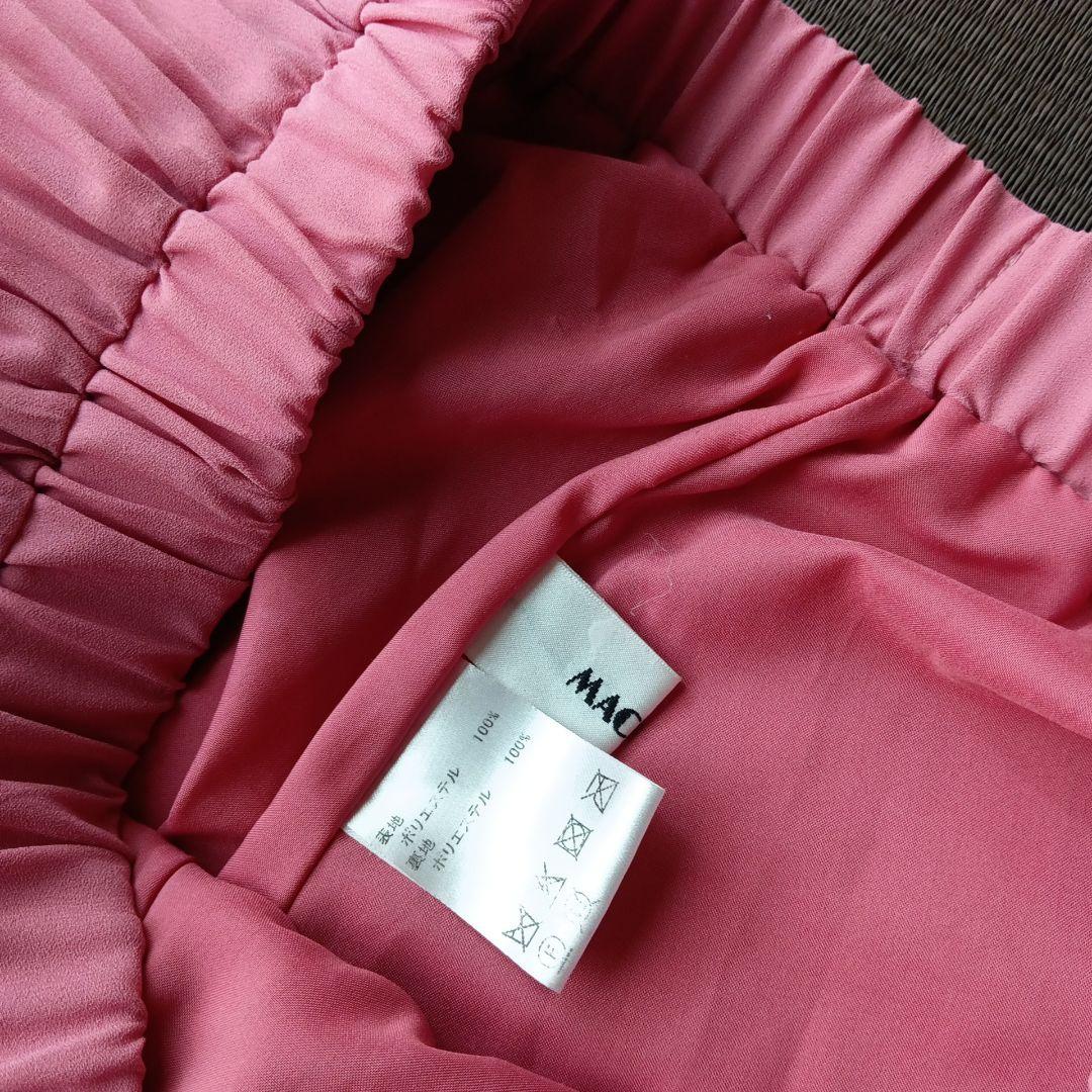 マチャット スカートパンツ プリーツパンツ スカンツ ピンク machatt